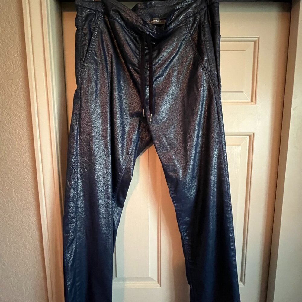 Alembika, Iconic Stretch Jean, shimmery silver/dark blue, size 3